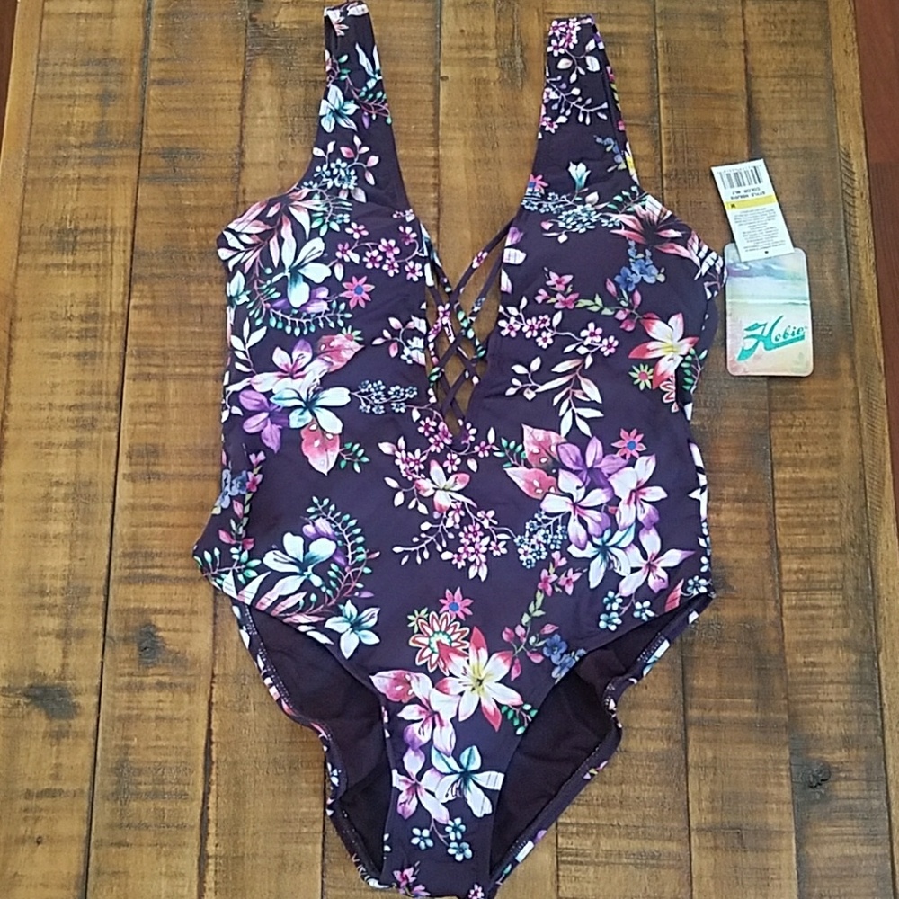 NWT Hobie Tropical Flower One Piece Medium